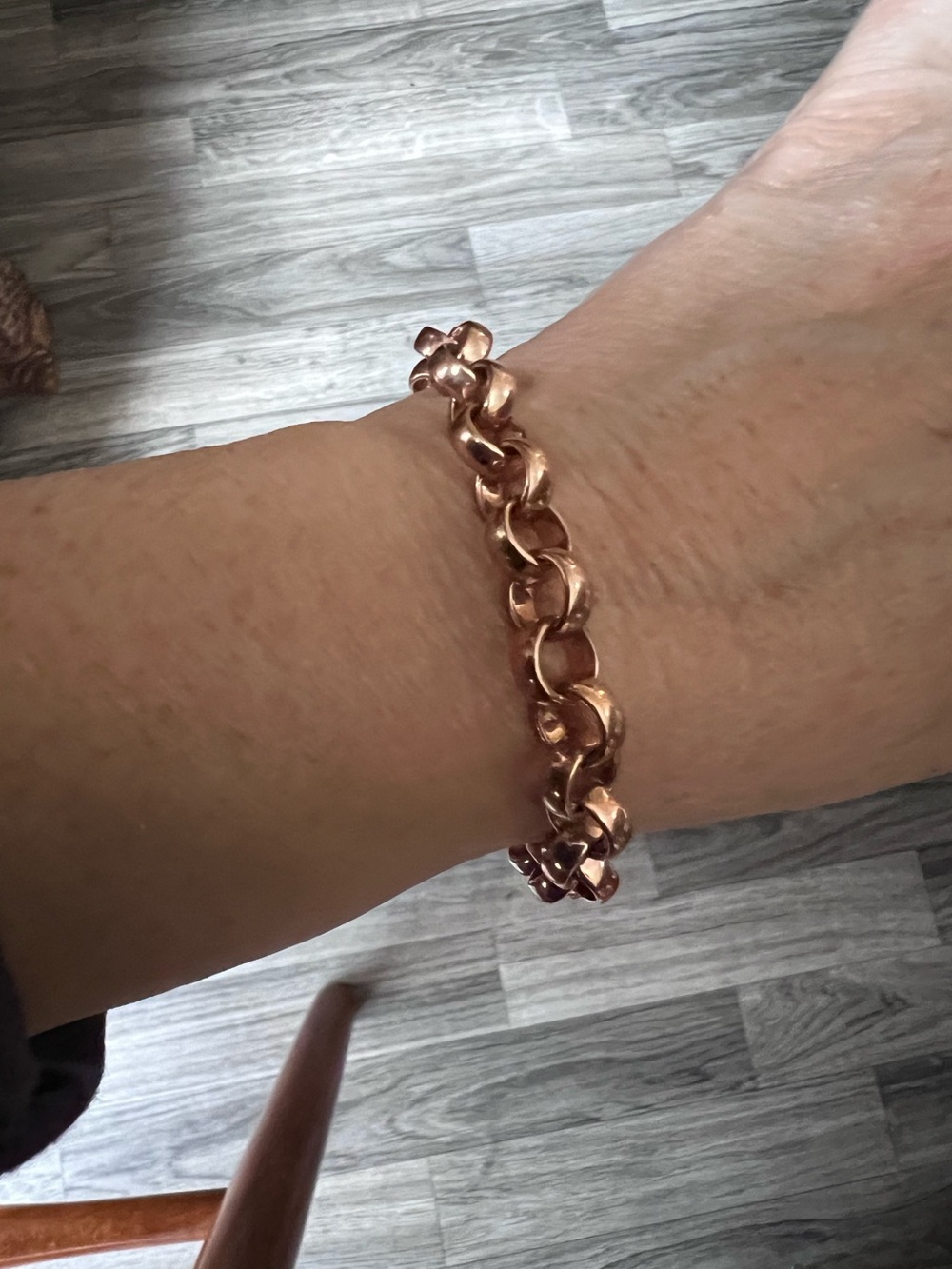 Copper 7.5” rolo bracelet. JTV